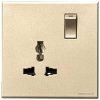 Ổ cắm đơn 3 chấu có công tắc chuẩn Quốc tế – Honeywell – EW2835SP0SGL