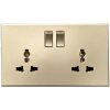 Ổ cắm đôi 3 chấu có công tắc chuẩn Quốc tế – Honeywell – EW2836SP0SGL