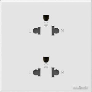 Ổ cắm đôi 3 chấu 16A – Honeywell – EW4158SP0WHI