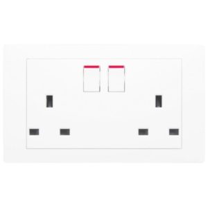Ổ cắm đôi 3 chấu 13A có công tắc chuẩn Anh - WGMS213S