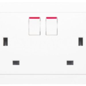 Ổ cắm đôi 3 chấu 13A có công tắc chuẩn Anh - WGMS213S